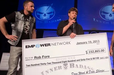 Empower Network commission check for $232,865.00, dated January 19, 2013